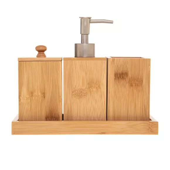 Kit accessori bagno Natureo Bambù 3