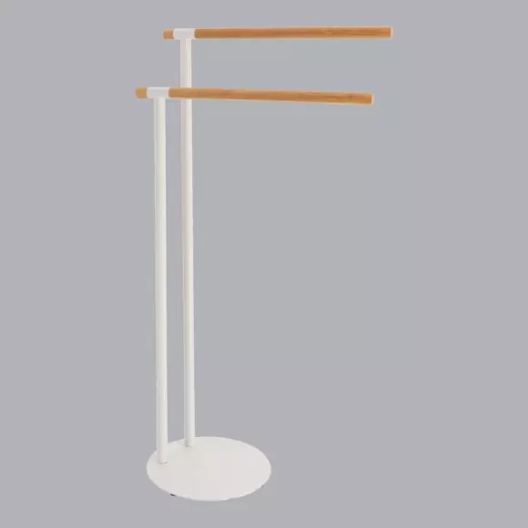 Porta asciugamani Bambù Bianco 2