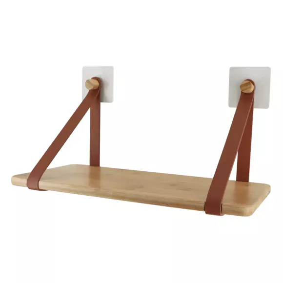Mensola adesiva bambù Easy Chic Caramello 2