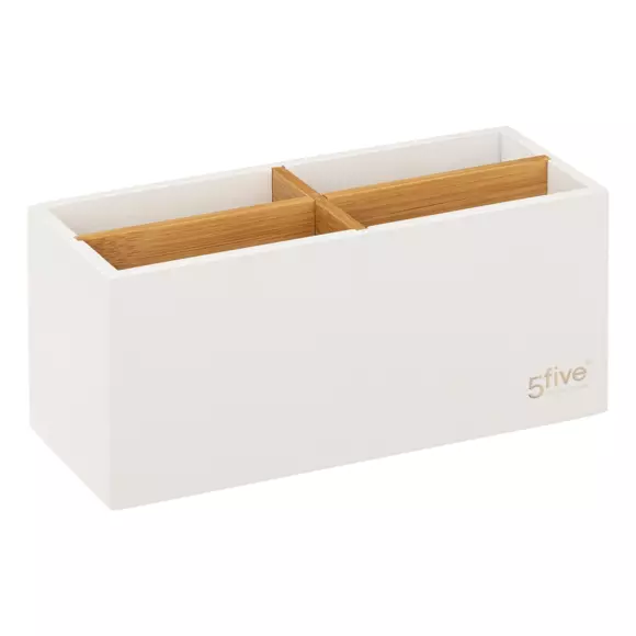 Organizador maquillaje con 4 compartimentos Natureo Blanco 2