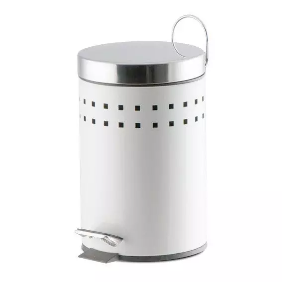 Cubo de basura con pedal Mitac Blanco 2