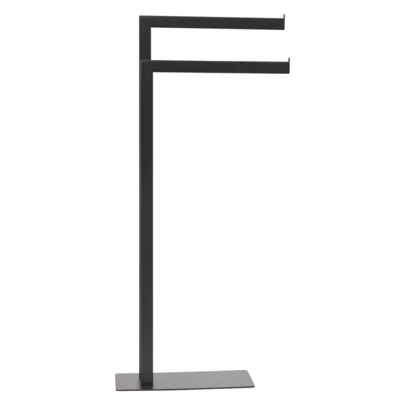 Handdoekenrek 2 stangen (H81 cm) Metaal Zwart