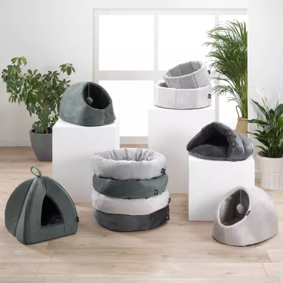 Niche chausson d'intérieur pour chat Sweet Cat L45 cm Vert foncé 2