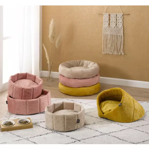 Niche d'intérieur pour chat Boho D50 cm Bois de rose 2