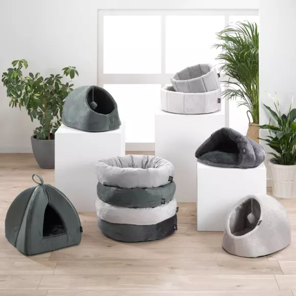 Niche d'intérieur avec jouet pour chat Sweet Cat L35 cm Ecru 3