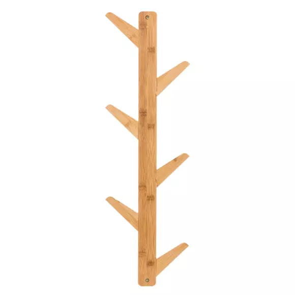 Patère double sens 6 têtes Bambou Naturelle 3