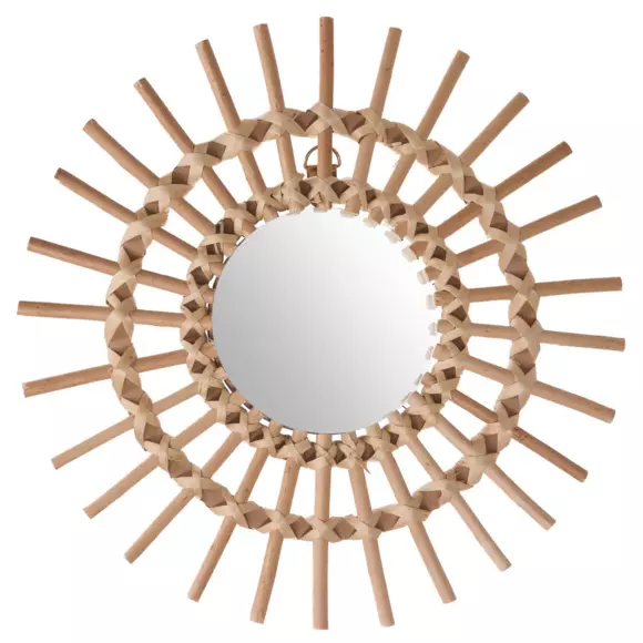 Specchio Sole Rattan naturale 2