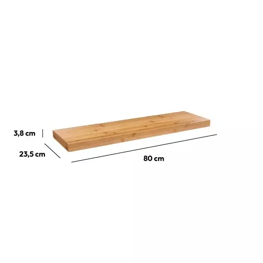 Estante de pared (80 cm) Fixy Bamboo Natural 3