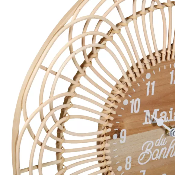 Reloj Bistrot Rotan Beige 2