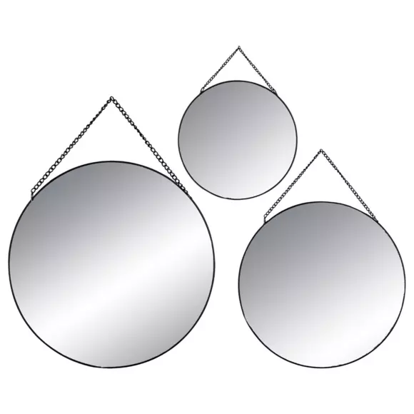 Lot de 3 miroirs Ovalia Noir 2