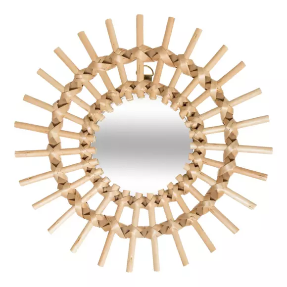 Set di 3 specchi Soleil Rotin Beige 2