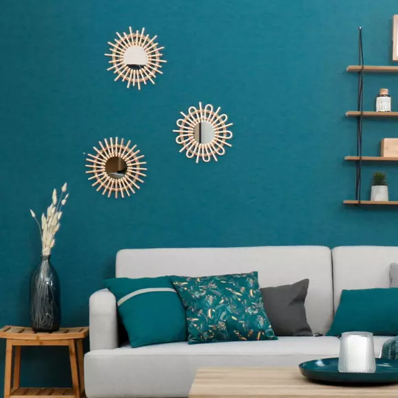 Set di 3 specchi Soleil Rotin Beige 3