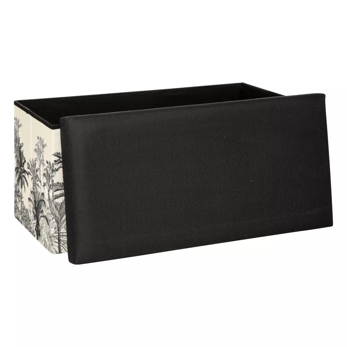 Falthocker mit Stauraum Benicio Schwarz und weiß 3