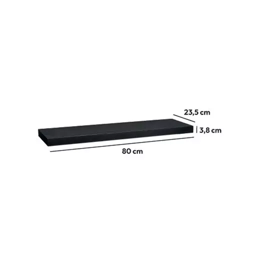 Wandplank (80 cm) Fixy Zwart 3