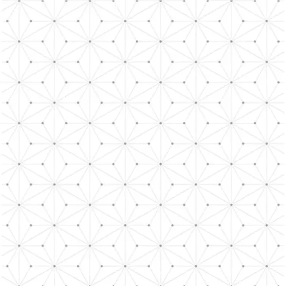 Papel pintado adhesivo (130 x 260 cm) Asanoha Gris 3