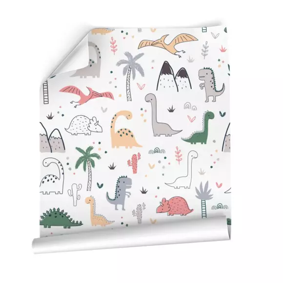 Papel pintado adhesivo (130 x 260 cm) Jurassic Multicolor 2