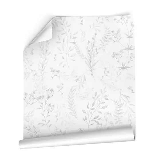 Papel pintado adhesivo (130 x 260 cm) Ofelia Gris 2