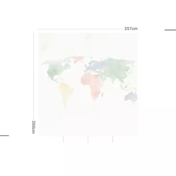 Papel pintado adhesivo (257 x 260 cm) Cute World Multicolor 2