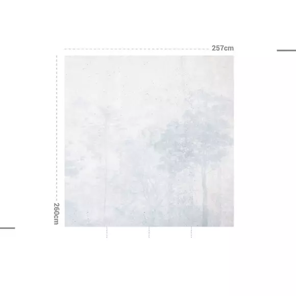 Papel pintado adhesivo (257 x 260 cm) Dream Forest Azul 2