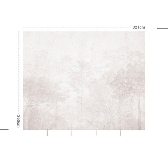 Selbstklebende Tapete (321 x 260 cm) Dream Forest Grau 2