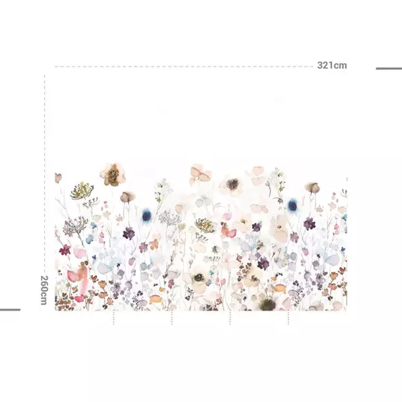 Papel pintado adhesivo (321 x 260 cm) Aleli Multicolor 2