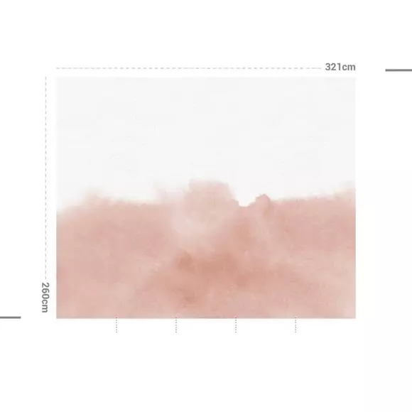 Papel pintado adhesivo (321 x 260 cm) Smoke Dream Rosa 2