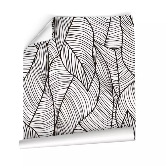 Papel pintado adhesivo (130 x 260 cm) Negro Coco 2