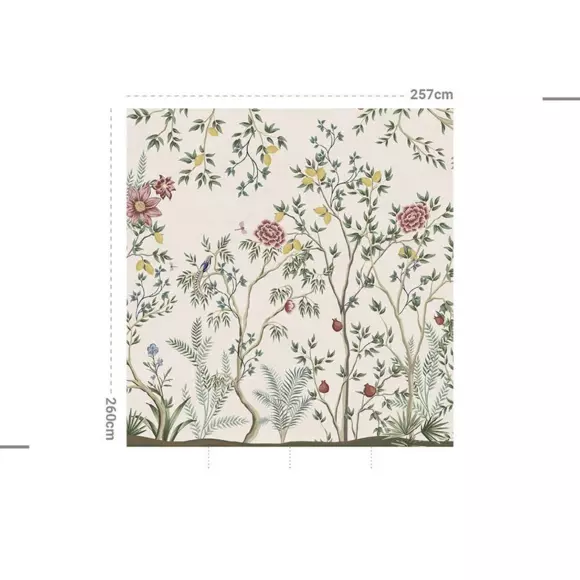 Décoration murale adhésive (257 x 260 cm) Chinoiserie Multicolore 2