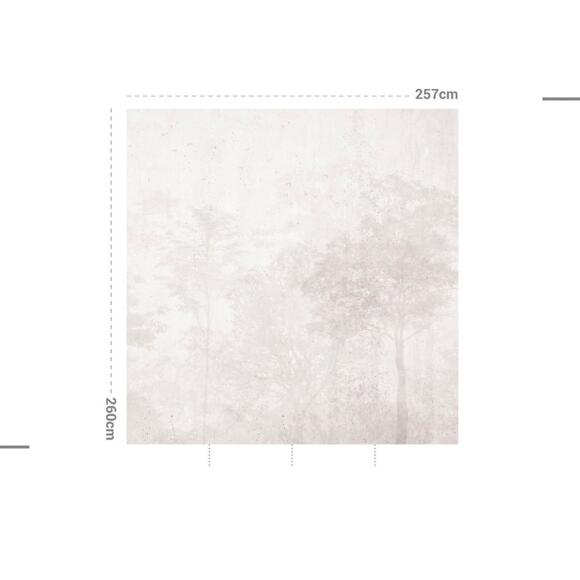 Selbstklebende Tapete (257 x 260 cm) Dream Forest Grau 2