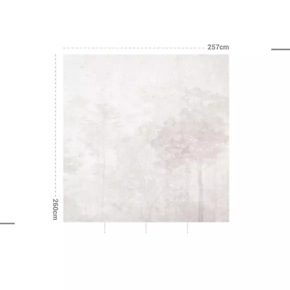 Papel pintado adhesivo (257 x 260 cm) Dream Forest Gris 2