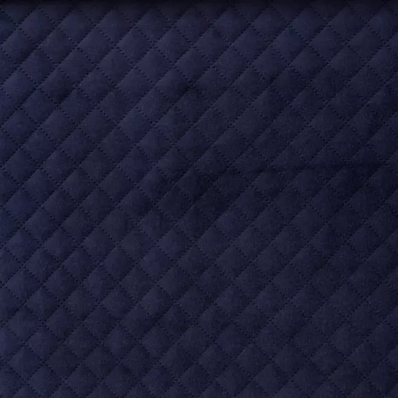 Pouf pliant double Velours Bleu Marine 2