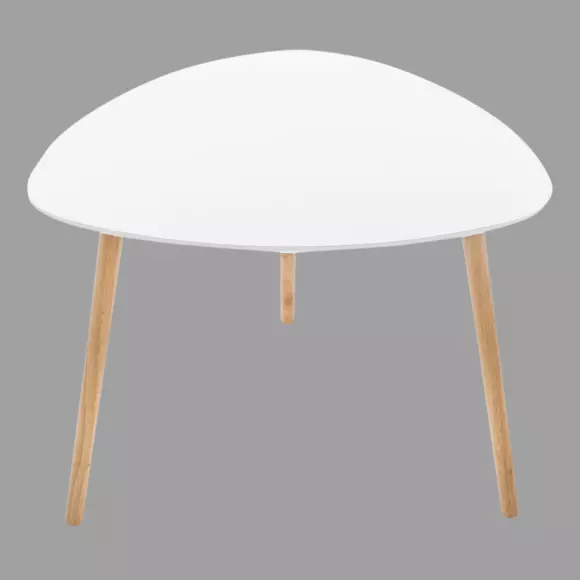 Tavolino Mileo Polygone Bianco 2