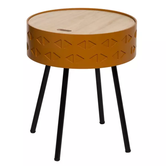 Tavolino con contenitore Shiro Giallo senape 2