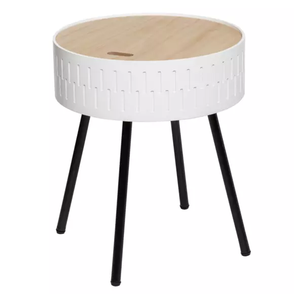 Tavolino con contenitore Shiro Bianco 3