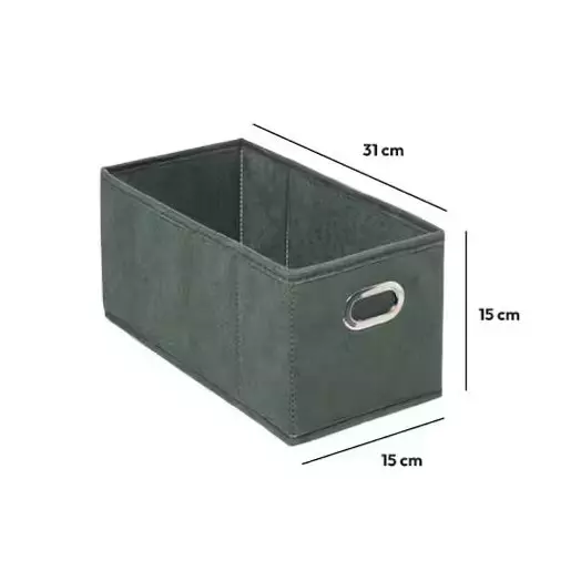 Panier de rangement (15 x 31 cm) Helena Vert kaki 3