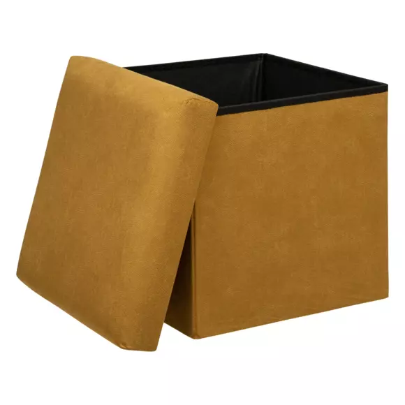 Pouf portaoggetti Lilou Giallo senape 2