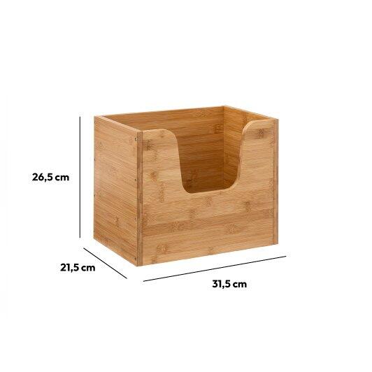 Stapelbare Aufbewahrungsbox Bambus H26,5 cm 3