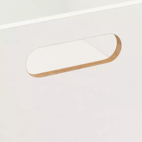 Caja  de almacenamiento (31 x 31 x 15 cm) Mano Blanco 2