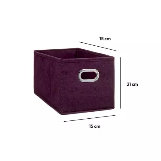 Cesta de almacenamiento (15 x 31 cm) Helena color berenjena 3