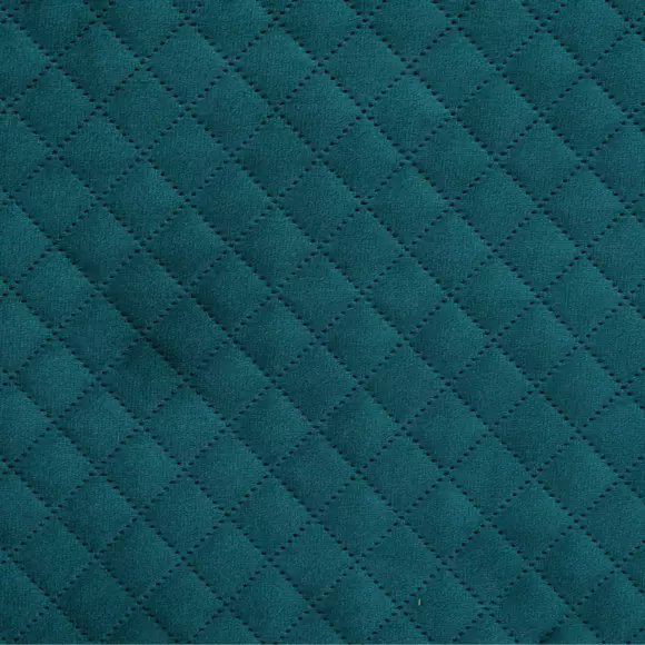 Pouf pliant double Velours Bleu 2