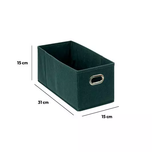 Panier de rangement (15 x 31 cm) Helena Bleu pétrole 2