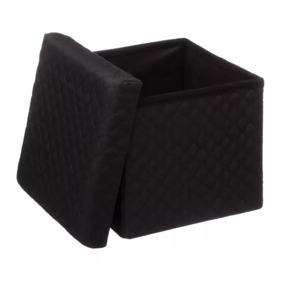 Puf Plegable Terciopelo Jack Negro 2