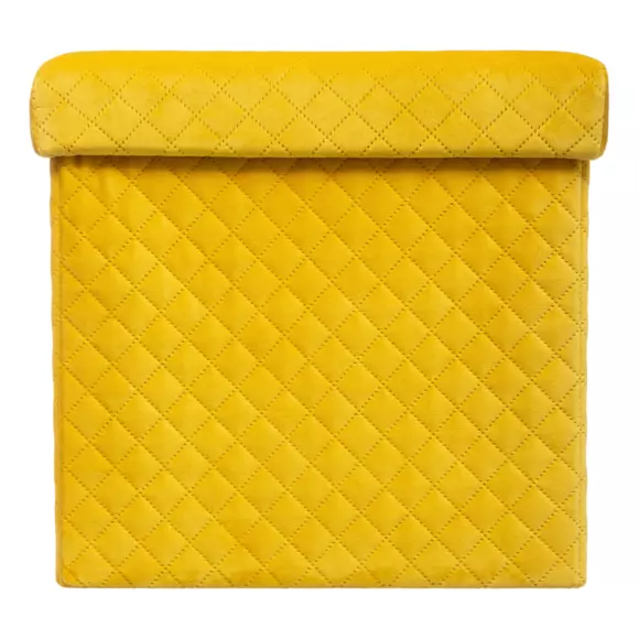 Opvouwbare Hocker Velours Jack Geel 3