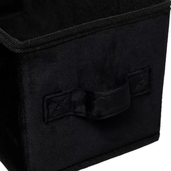 Panier de rangement velours (15 x 31 cm) Lia Noir 3