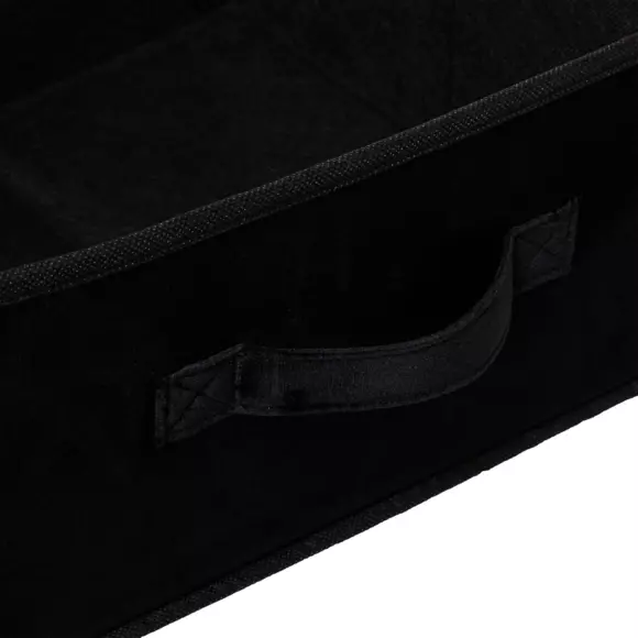 Cesta de almacén terciopelo (31 x 15 cm) Lia Negro 3