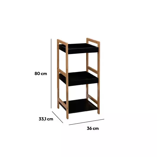 Etagère 3 niveaux Natureo Noire 3