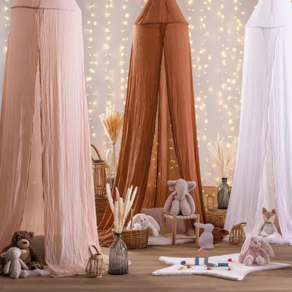 Cielo de cama gasa de algodón Infantil Lili Café