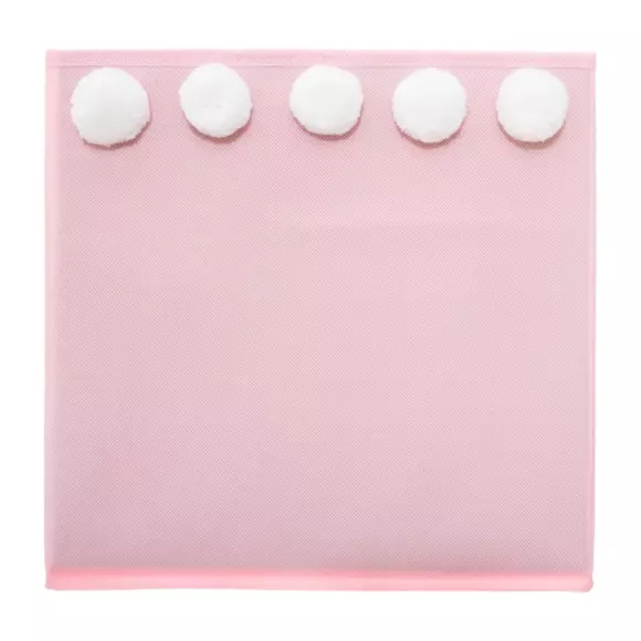 Panier de rangement 5 Pompons Rose 127