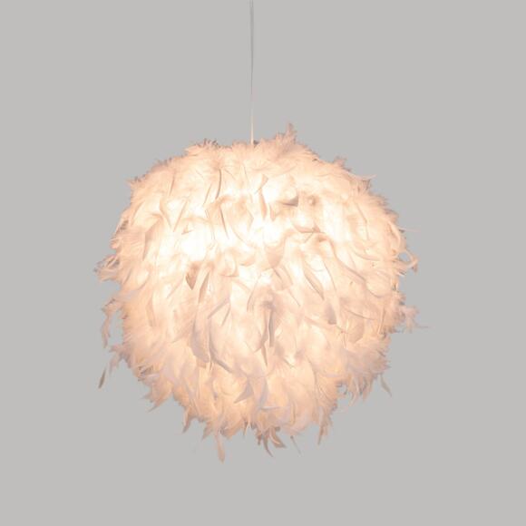 Hanglamp boule plume Hiver Wit