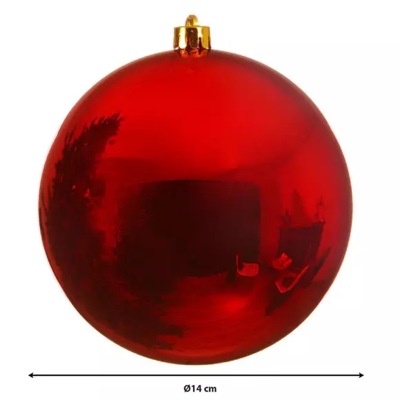 Kerstbal (D140 mm) Alpine rood 3